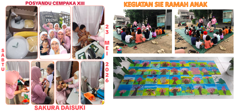 POSYANDU dan Kegiatan Little Artpreneur klaster Sakura Daisuki Berlangsung Meriah dan Penuh Kreativitas